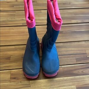 Blue and Pink Rain Boots Girl’s Big Girl’s 4